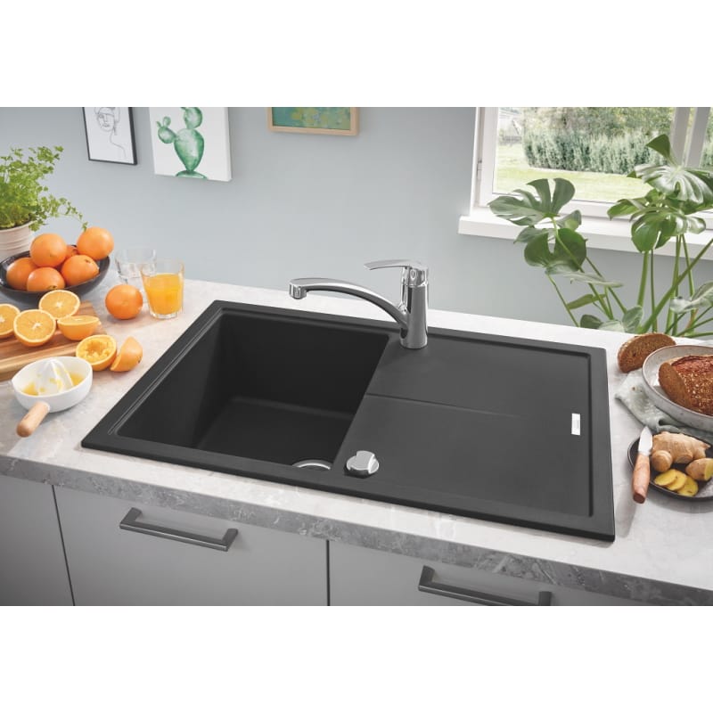 Мойка гранит K400 780 x 500 мм Black Grohe (31639AP0) Мойка гранит K400 780 x 500 мм Black Grohe (31639AP0)