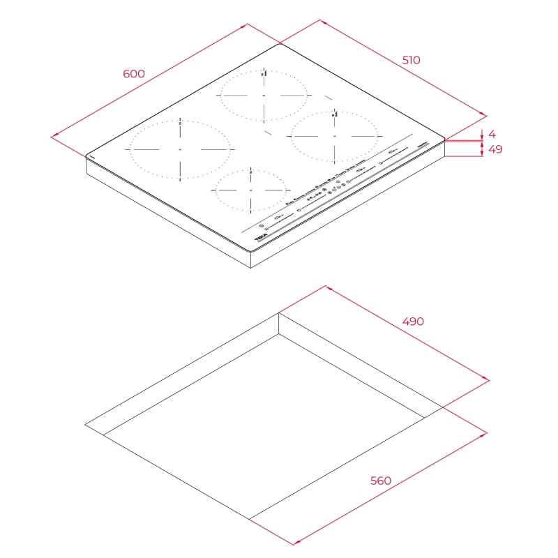 Ідукційна поверхня IZC 64630 ST Teka (112500026) Ідукційна поверхня IZC 64630 ST Teka (112500026)