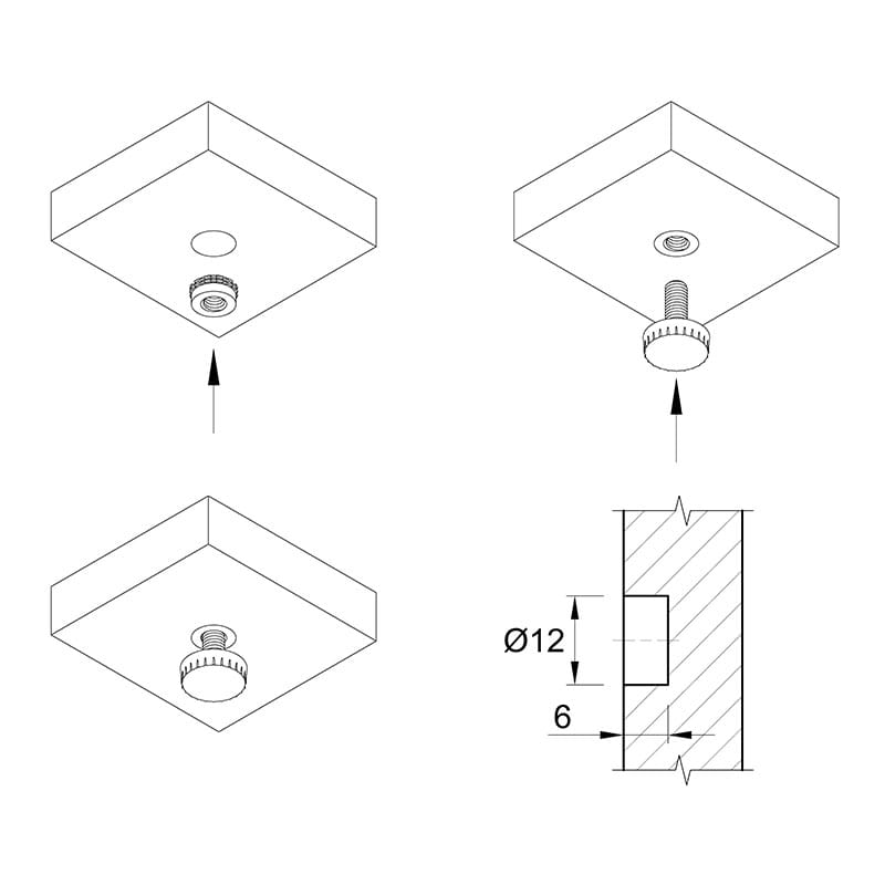 Муфта М6 L=6 D=6, забивна, анкерна, для HPL та каменю, пластик-метал, нерозтискна, Specialinsert Муфта М6 L=6 D=6, забивна, анкерна, для HPL та каменю, пластик-метал, нерозтискна, Specialinsert