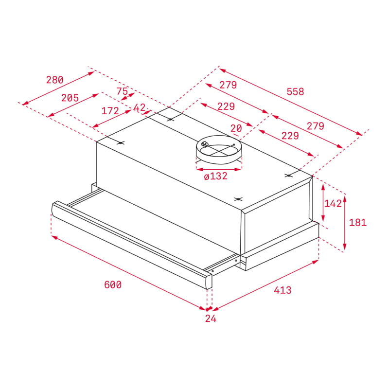 Вытяжка телескопическая TL 6310 черный Teka (40474252)