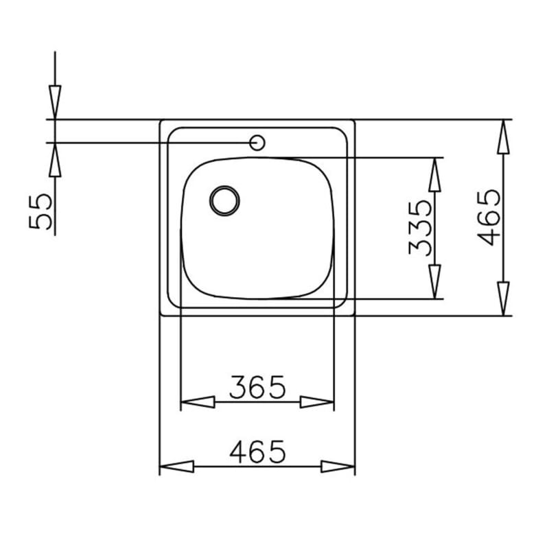 Мийка UNIVERSAL 465.465 1B нерж. сталь матова Teka (40109613)