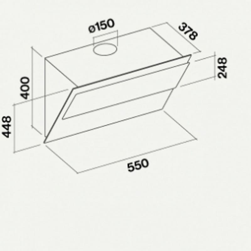 Вытяжка пристенная VERSO 55 Black Glass Falmec
