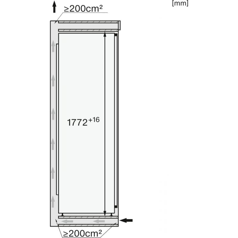 Встраиваемый холодильник K 7733 E Miele