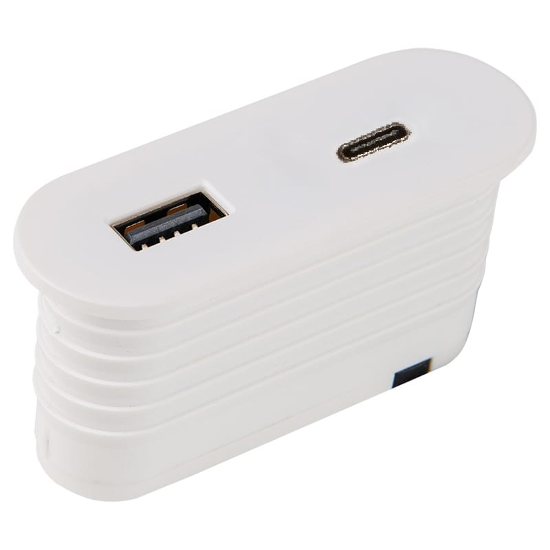 VersaPICK USB-розетка овальная, 1 USB, порт 5В (А+С) 110-220В, IP20, ZAMAK, белый мат (06029Z00060) VersaPICK USB-розетка овальная, 1 USB, порт 5В (А+С) 110-220В, IP20, ZAMAK, белый мат (06029Z00060)