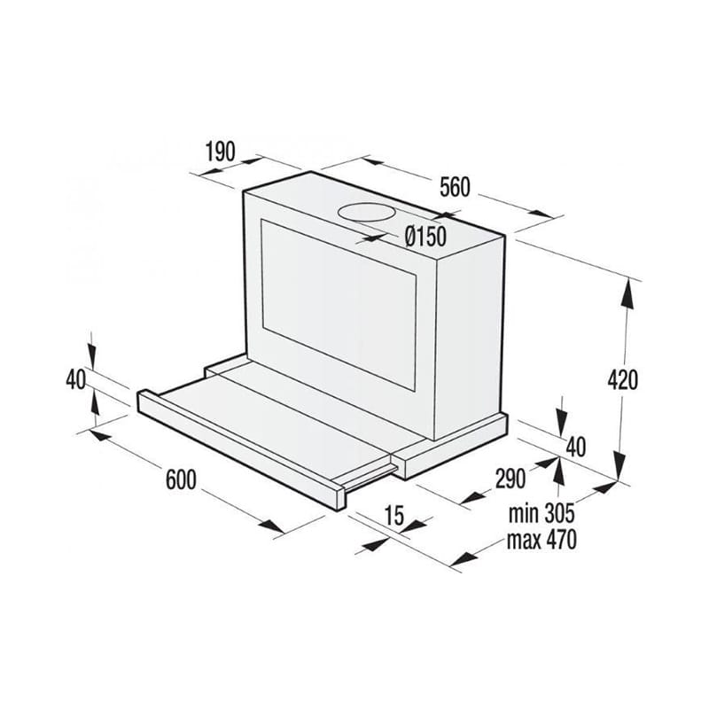 Витяжка телескопічна BHP623E8X 60 см Gorenje Витяжка телескопічна BHP623E8X 60 см Gorenje
