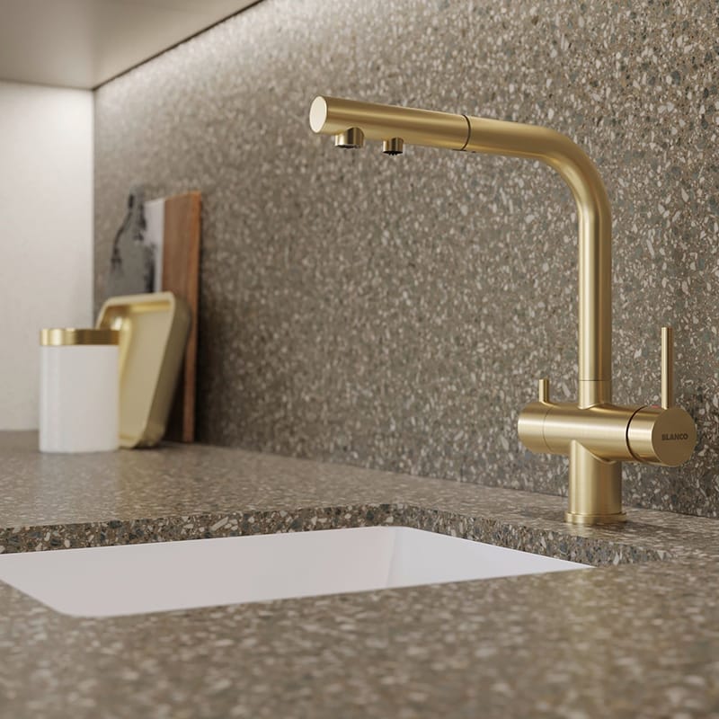 Смеситель FONTAS-S II satin gold (в/ш) BLANCO (526694) Смеситель FONTAS-S II satin gold (в/ш) BLANCO (526694)