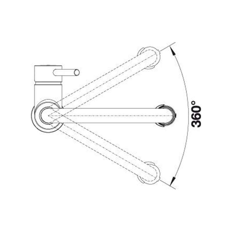 Смеситель CATRIS-S Flexo PVD steel нерж. сталь BLANCO (525792)
