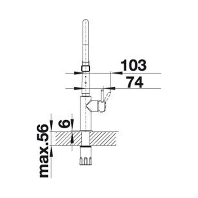 Смеситель CATRIS-S Flexo PVD steel нерж. сталь BLANCO (525792)