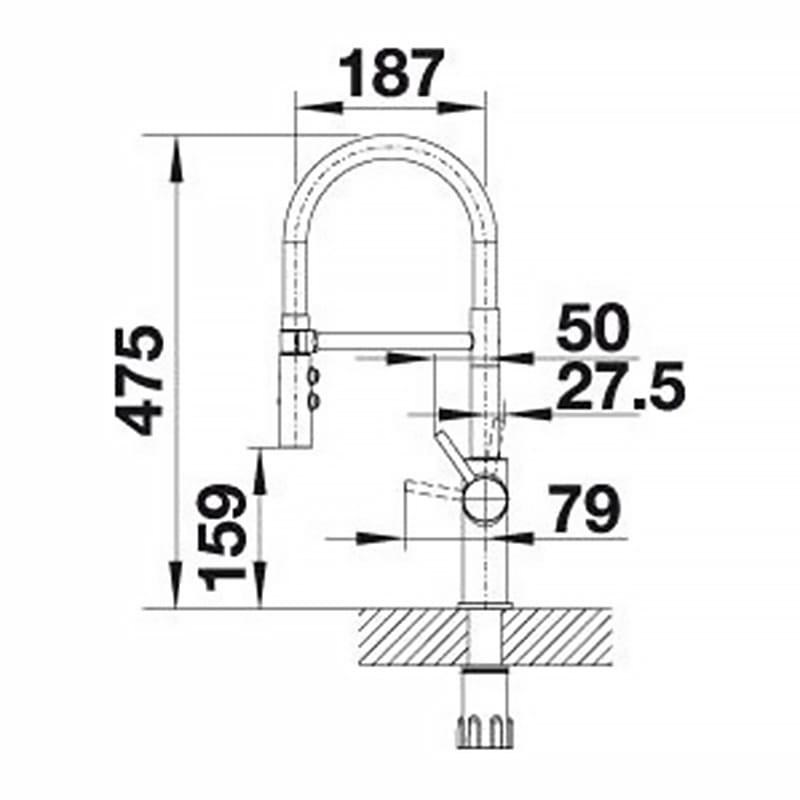 Смеситель CATRIS-S Flexo черный матовый BLANCO (525793) Смеситель CATRIS-S Flexo черный матовый BLANCO (525793)