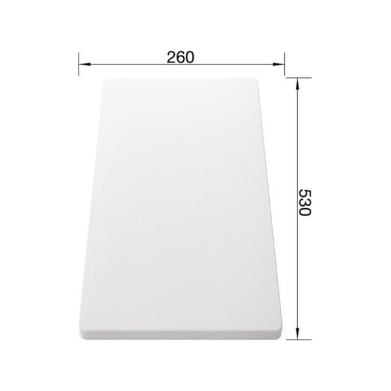 Доска для обработки белый пластик 530 х 260 мм BLANCO (217611)