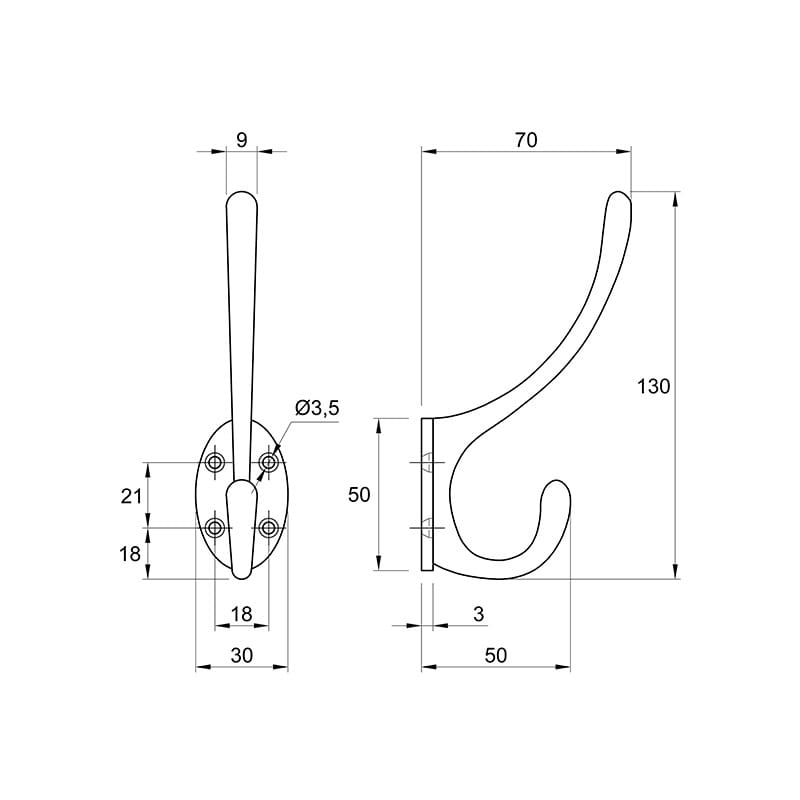 Крючок Marella CL 43004.143 бронза Крючок Marella CL 43004.143 бронза