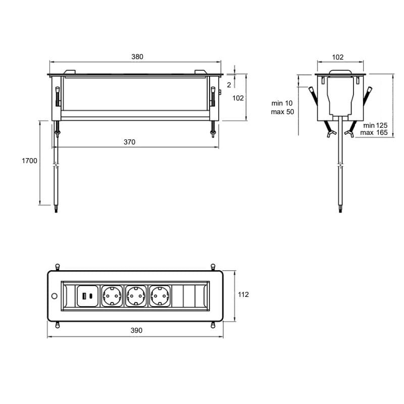 VersaTURN 3.0 Розеточный блок, 2 розетки + 1 USB (5В, 2,1A) +2 RJ45, 110-220В, 16A, IP20, сенсор, бе VersaTURN 3.0 Розеточный блок, 2 розетки + 1 USB (5В, 2,1A) +2 RJ45, 110-220В, 16A, IP20, сенсор, бе