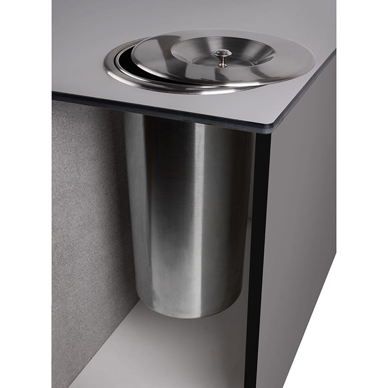 Кришка системи для сміття в стільницю Ferro Fiori 9050.238, нержавіюча сталь, алюміній браш Кришка системи для сміття в стільницю Ferro Fiori 9050.238, нержавіюча сталь, алюміній браш