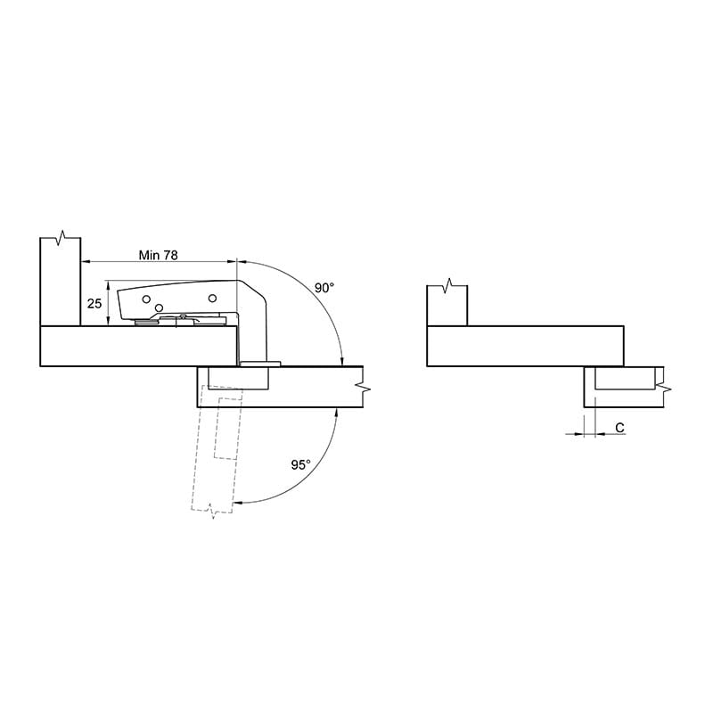 Петля Clip-on, 95°, Sensys 8639i, накладная, с доводч., равнолеж., никель (9087529) Hettich Петля Clip-on, 95°, Sensys 8639i, накладная, с доводч., равнолеж., никель (9087529) Hettich