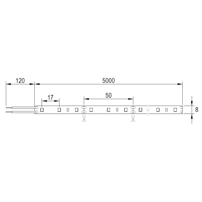LED-лента Smart, 60 LEDs /m, 4,8Вт, 12В, дневной свет, 4000К