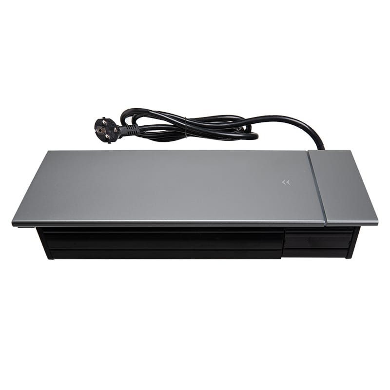 Вбудований розетковий блок Lumine SPARK 1xрозетка, 1xCAT6, 2xUSB A+C (20W), срібло Вбудований розетковий блок Lumine SPARK 1xрозетка, 1xCAT6, 2xUSB A+C (20W), срібло