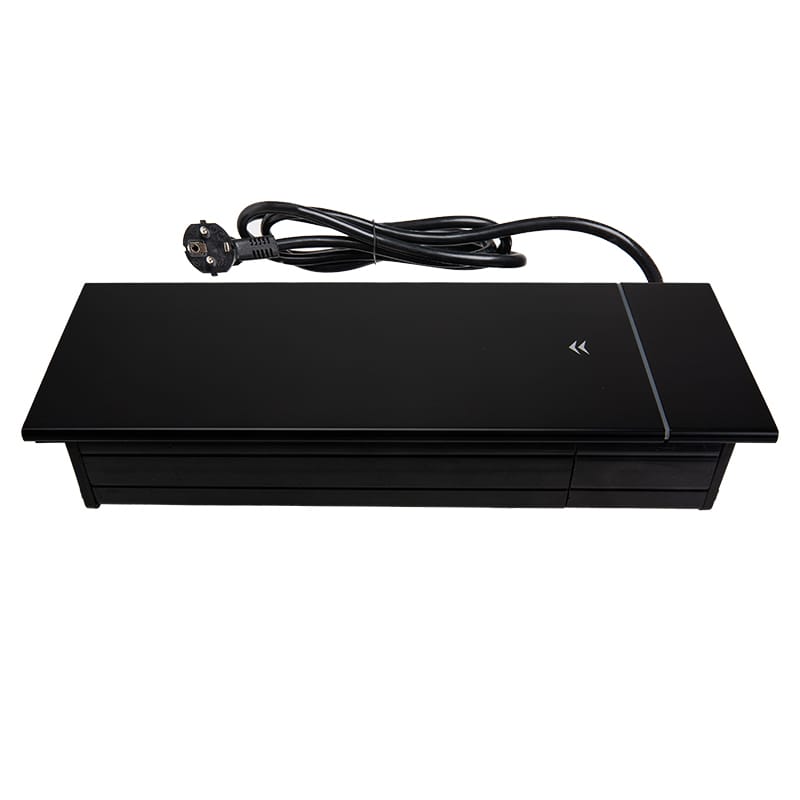 Вбудований розетковий блок Lumine SPARK 1xрозетка, 1xCAT6, 2xUSB A+C (20W), чорний Вбудований розетковий блок Lumine SPARK 1xрозетка, 1xCAT6, 2xUSB A+C (20W), чорний