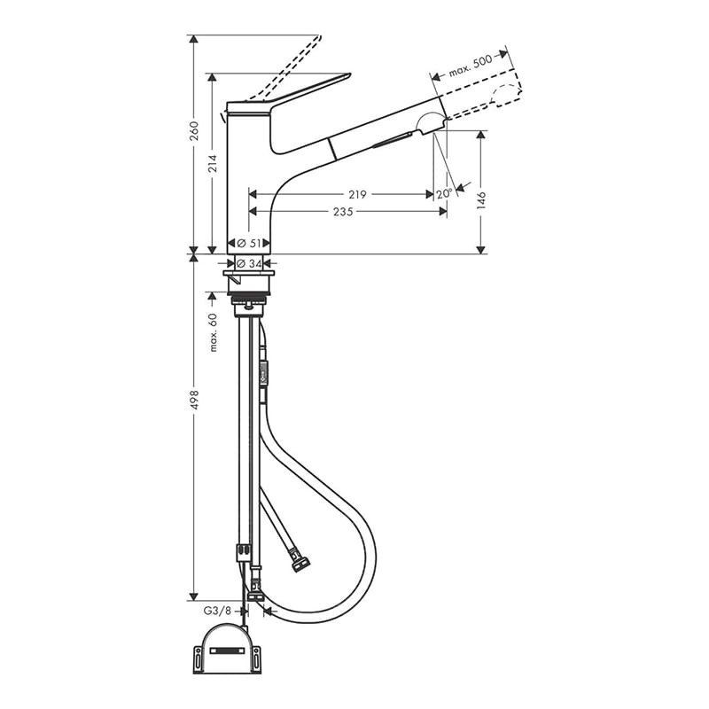 Смеситель для кухни Zesis M33 KM150s Box lite (в/ш) черный матовый Hansgrohe (74803670) Смеситель для кухни Zesis M33 KM150s Box lite (в/ш) черный матовый Hansgrohe (74803670)