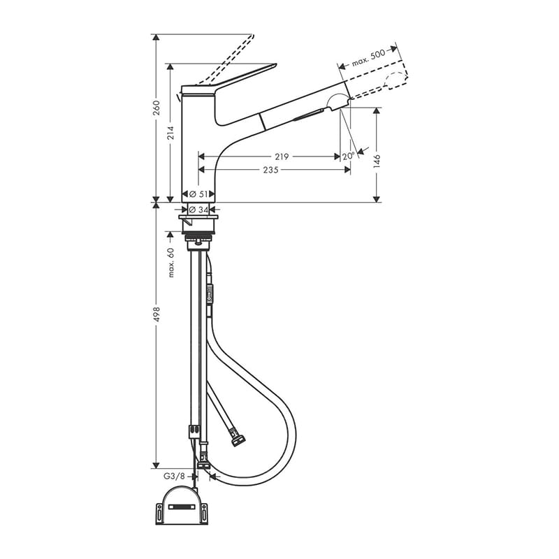 Змішувач для кухні Zesis M33 KM150s Box lite (в/ш) хром Hansgrohe (74803000) Змішувач для кухні Zesis M33 KM150s Box lite (в/ш) хром Hansgrohe (74803000)