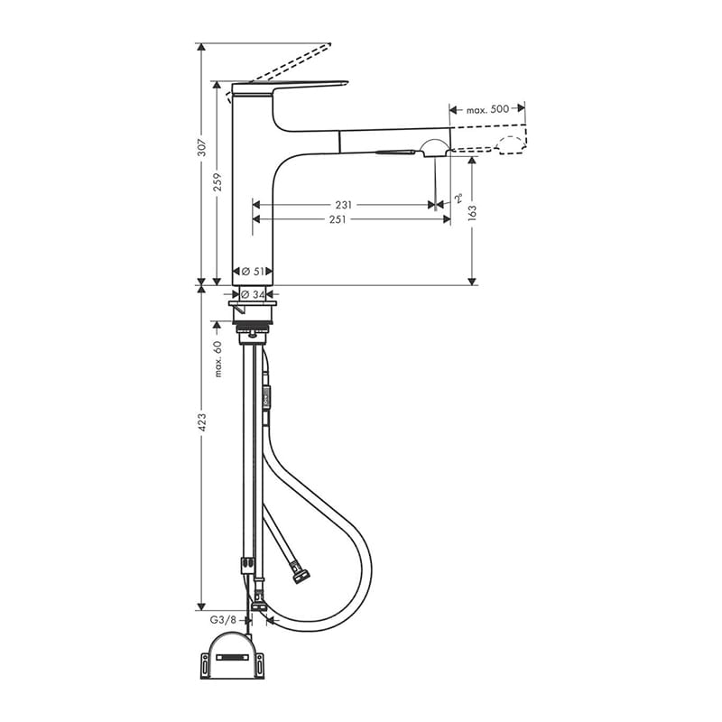 Змішувач для кухні Zesis M33 KM160s Box lite (в/ш) хром Hansgrohe (74804000) Змішувач для кухні Zesis M33 KM160s Box lite (в/ш) хром Hansgrohe (74804000)