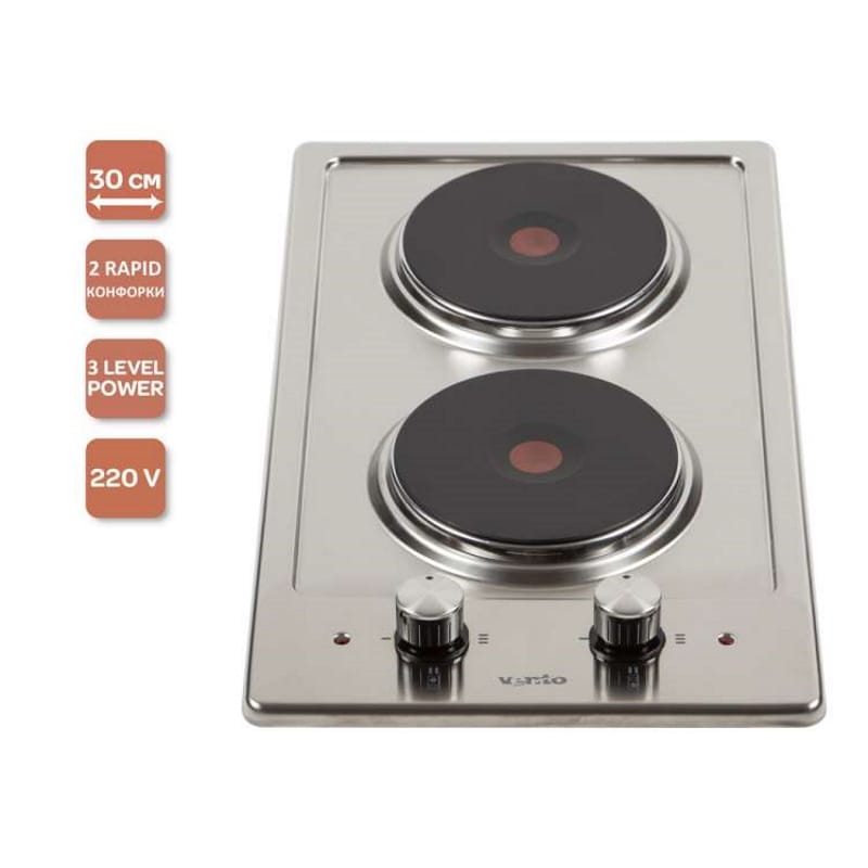 Електрична варильна поверхня HE302 (INOX) 3 VENTOLUX