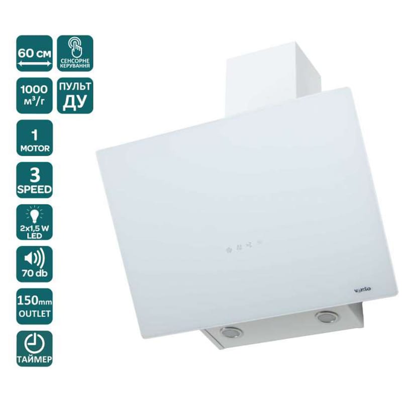 Пристінна витяжка MIRROR 60 WG (1000) TRC VENTOLUX Пристінна витяжка MIRROR 60 WG (1000) TRC VENTOLUX