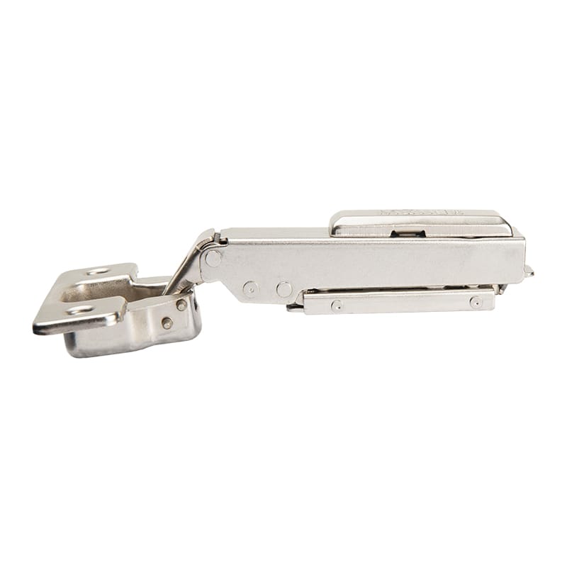 Петля Clip-On, 105°, накладная, с доводчиком, с ленейной планкой, никель, 3D Muller Profi Line Петля Clip-On, 105°, накладная, с доводчиком, с ленейной планкой, никель, 3D Muller Profi Line
