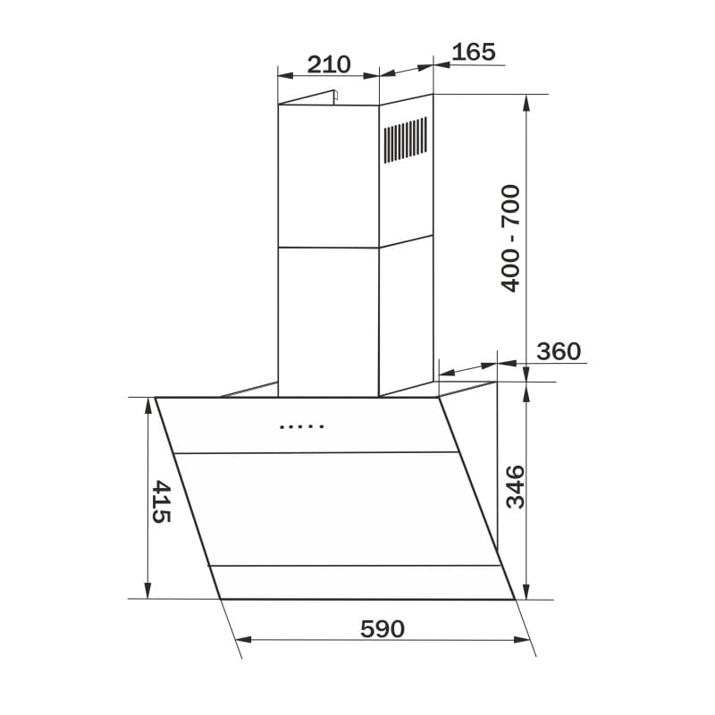 Вытяжка Vivares 603-750 black glass GRANADO Вытяжка Vivares 603-750 black glass GRANADO