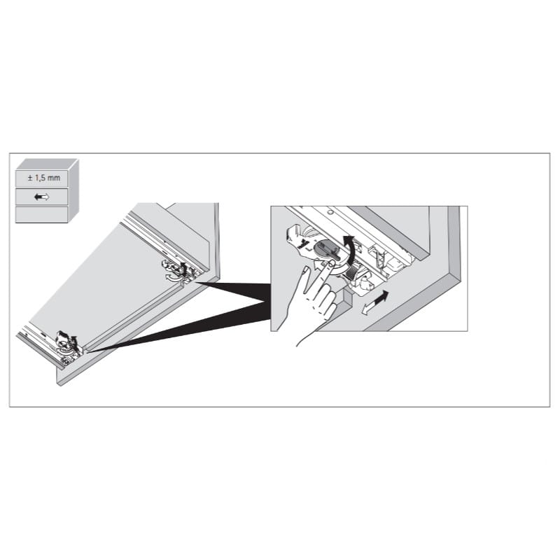 Фіксатор Actro 5D правий (9320335) Hettich Фіксатор Actro 5D правий (9320335) Hettich