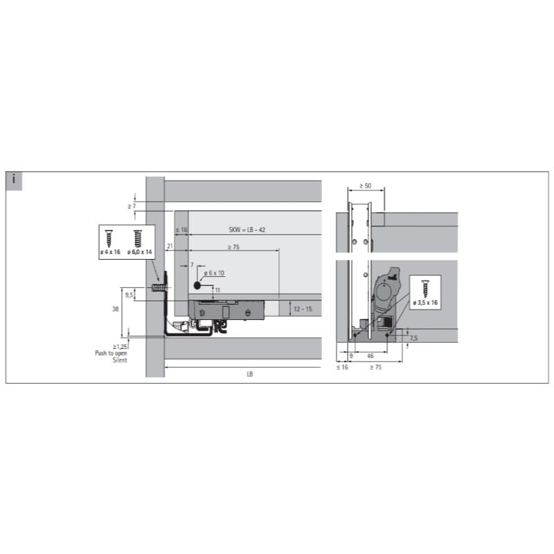 Направляюча Actro YOU L=500 (40 кг), права (9318180) Hettich Направляюча Actro YOU L=500 (40 кг), права (9318180) Hettich