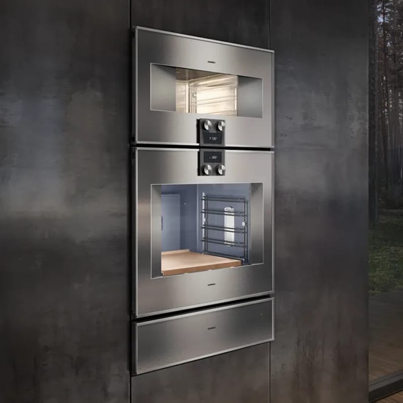 Духова шафа BO480112 права нержавіюча сталь за склом GAGGENAU