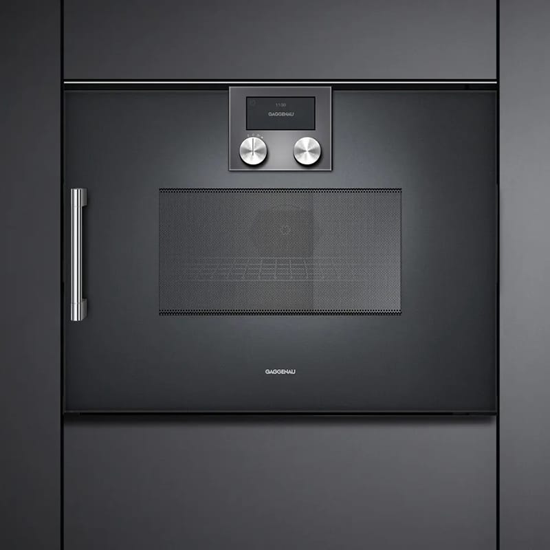 Компактна духова шафа з мікрохвильовим режимом BMP250100 права антрацит GAGGENAU Компактна духова шафа з мікрохвильовим режимом BMP250100 права антрацит GAGGENAU