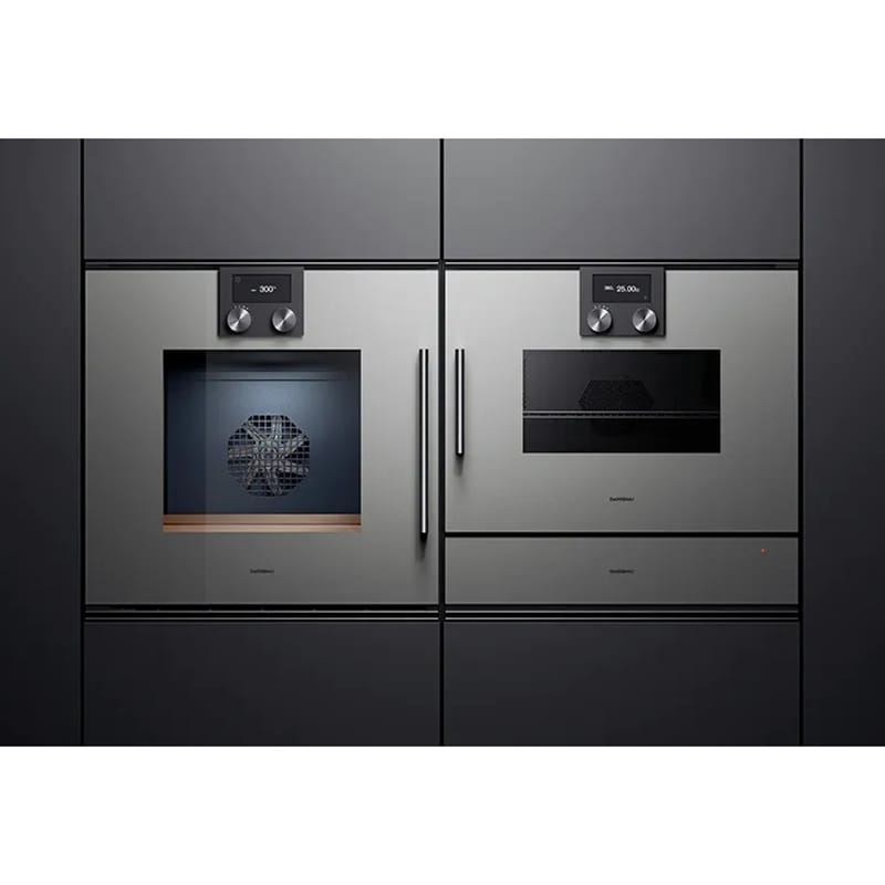 Компактна духова шафа з мікрохвильовим режимом BMP250100 права антрацит GAGGENAU Компактна духова шафа з мікрохвильовим режимом BMP250100 права антрацит GAGGENAU