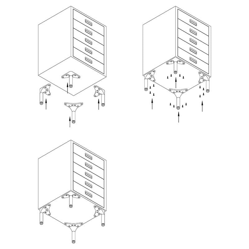 Ніжка меблева Ferro Fiori M 12050, h=140, max 200кг, чорний