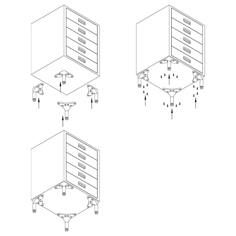 Ніжка меблева Ferro Fiori M 12050, h=90, max 200кг, чорний