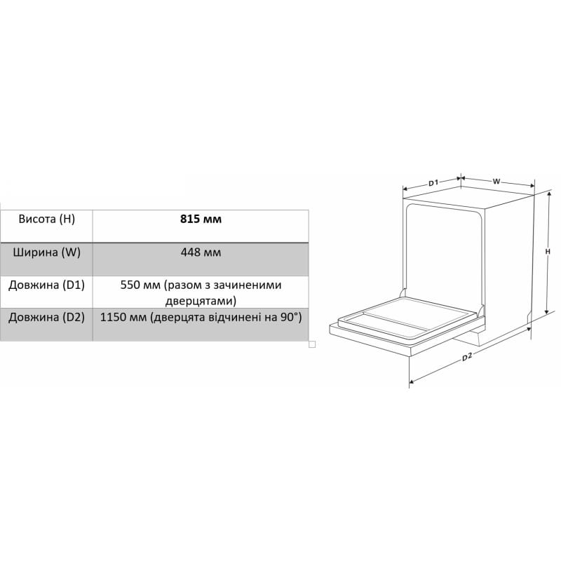 Встраиваемая посудомоечная машина 45см DWI 945 DSO WA Sliding Door INTERLINE