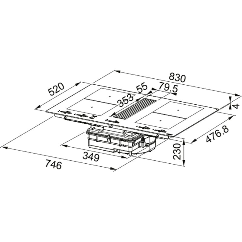 Индукционная панель с вытяжкой FMY 8391 HI (Mythos 2Gether Icon Steel Franke (340.0705.226) Индукционная панель с вытяжкой FMY 8391 HI (Mythos 2Gether Icon Steel Franke (340.0705.226)
