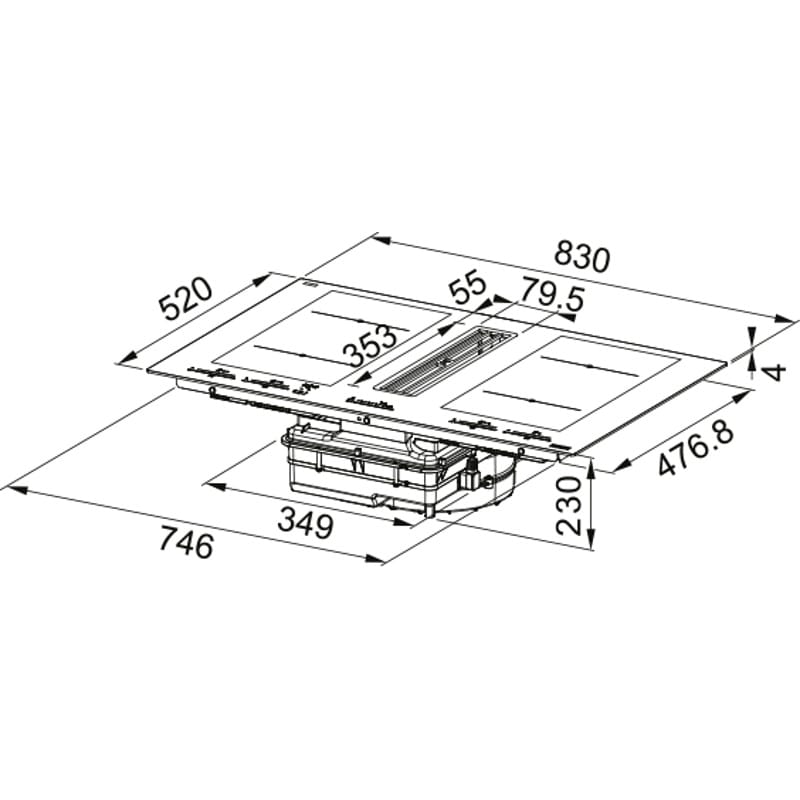 Индукционная панель с интегрированной вытяжкой FMA 8391 HI Maris 2Gether Steel Franke (340.0705.227) Индукционная панель с интегрированной вытяжкой FMA 8391 HI Maris 2Gether Steel Franke (340.0705.227)