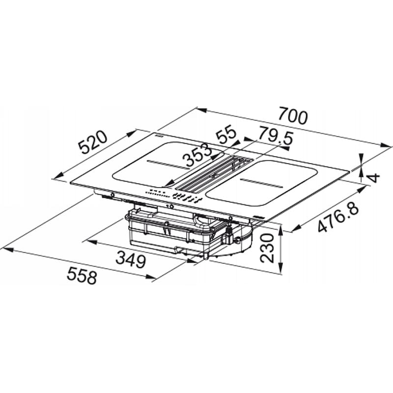 Индукционная панель с вытяжкой FSM 7081R HI Smart 2Gether Black Lines Franke (340.0705.338) Индукционная панель с вытяжкой FSM 7081R HI Smart 2Gether Black Lines Franke (340.0705.338)