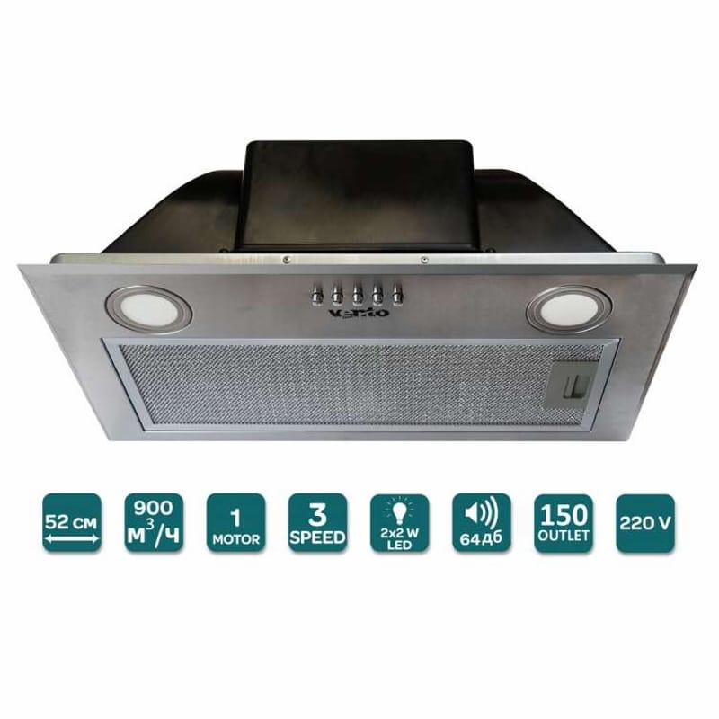 Встраиваемая вытяжка PUNTO 52 X (900) PB PC VENTOLUX
