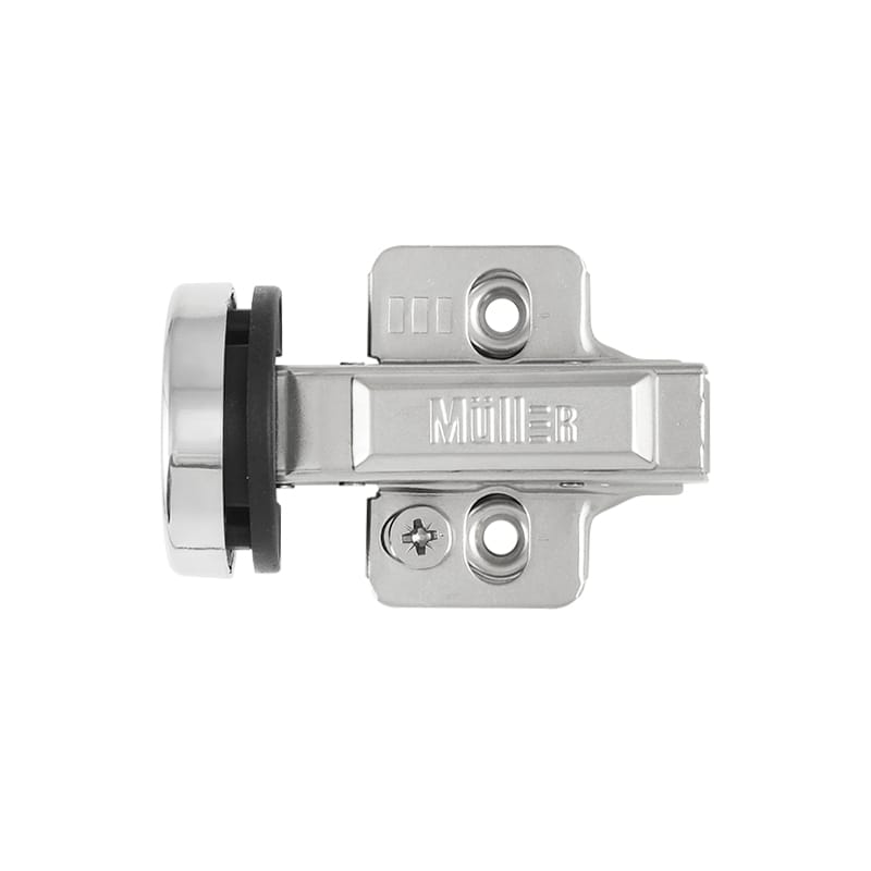 Завіса для скла, Clip-On, 105°, накладна, з дотягувачем, нікель, 3D Muller Profi Line