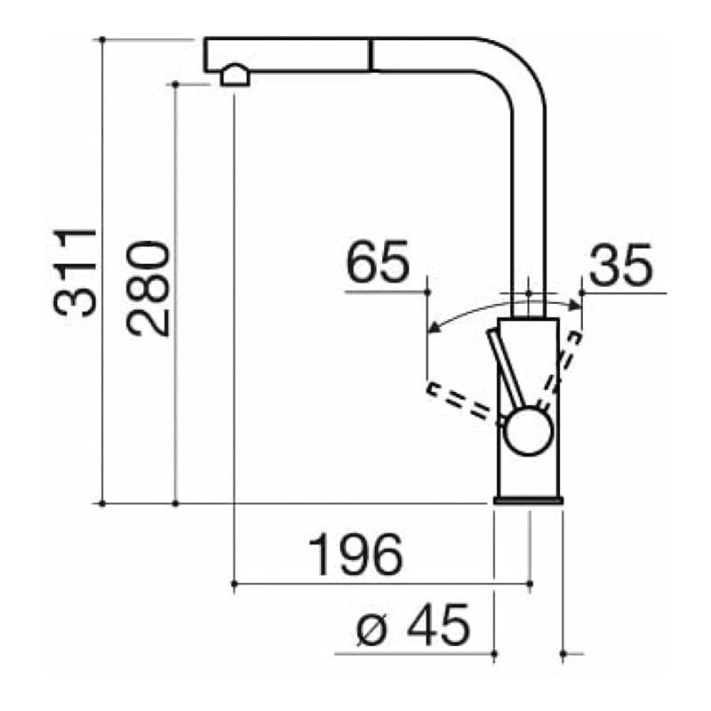 Смеситель Officina Shower 316 (в/ш) 1RUBOF316 нерж. сталь Barazza Смеситель Officina Shower 316 (в/ш) 1RUBOF316 нерж. сталь Barazza