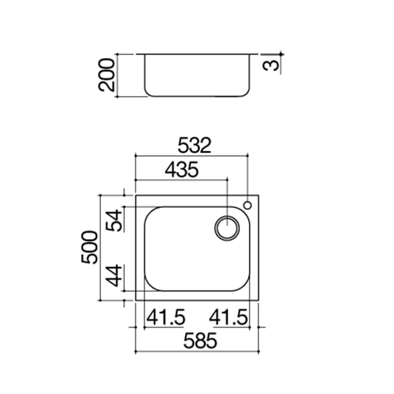 Мийка нерж. сталь B_LEVEL 1½ з чаші 58.5x50см 1IS6060/1 Barazza