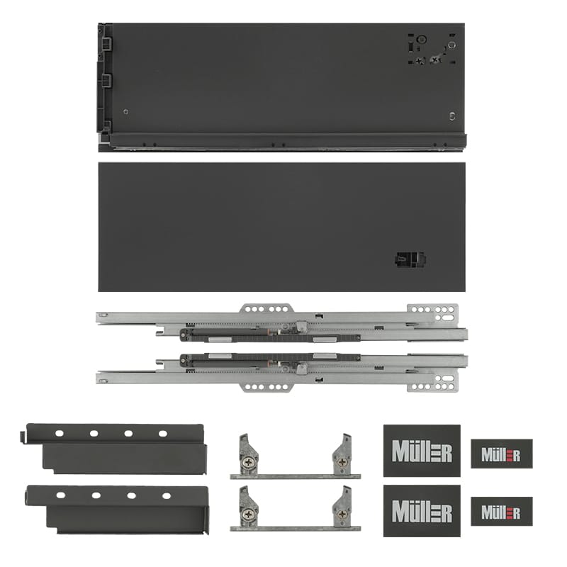 Комплект для шухляди Muller Box profi line 3D L=270 Н=178 антрацит Комплект для шухляди Muller Box profi line 3D L=270 Н=178 антрацит