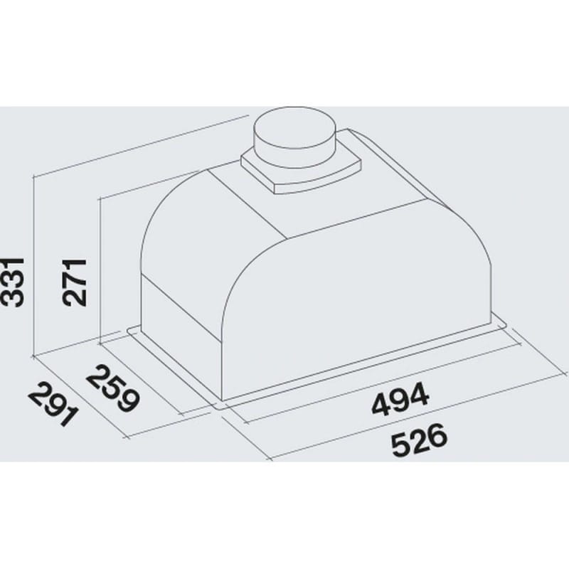 Витяжка вбудована GRUPPO INCASSO PLUS 50 BLACK (CGIW50.E26P2#EUN490F) Falmec
