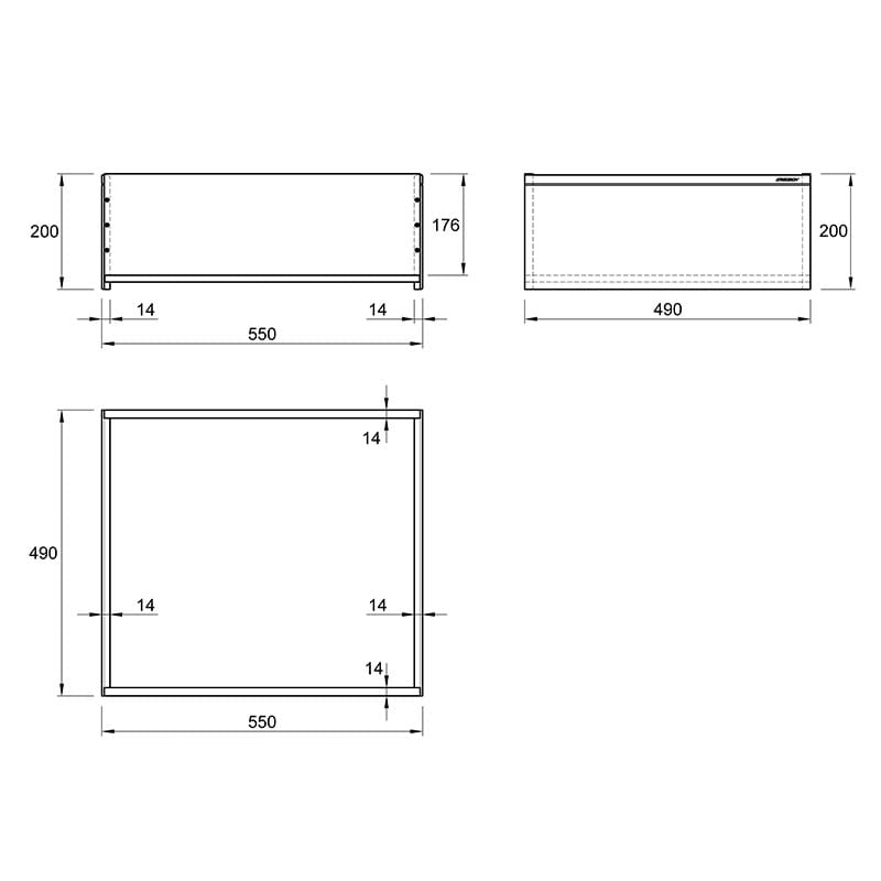 Шухляда дерев'яна ERGOBOX W=550мм L=490мм Н=200мм (B.550.490.200) Шухляда дерев'яна ERGOBOX W=550мм L=490мм Н=200мм (B.550.490.200)