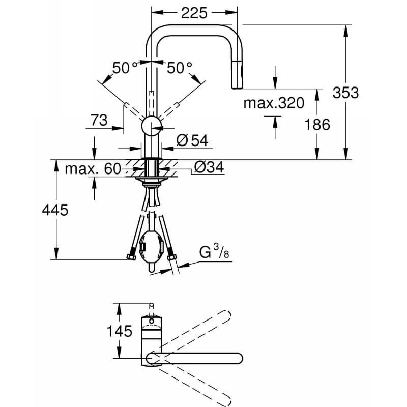 Смеситель Minta, матовый теплый закат Grohe (32322DL2)