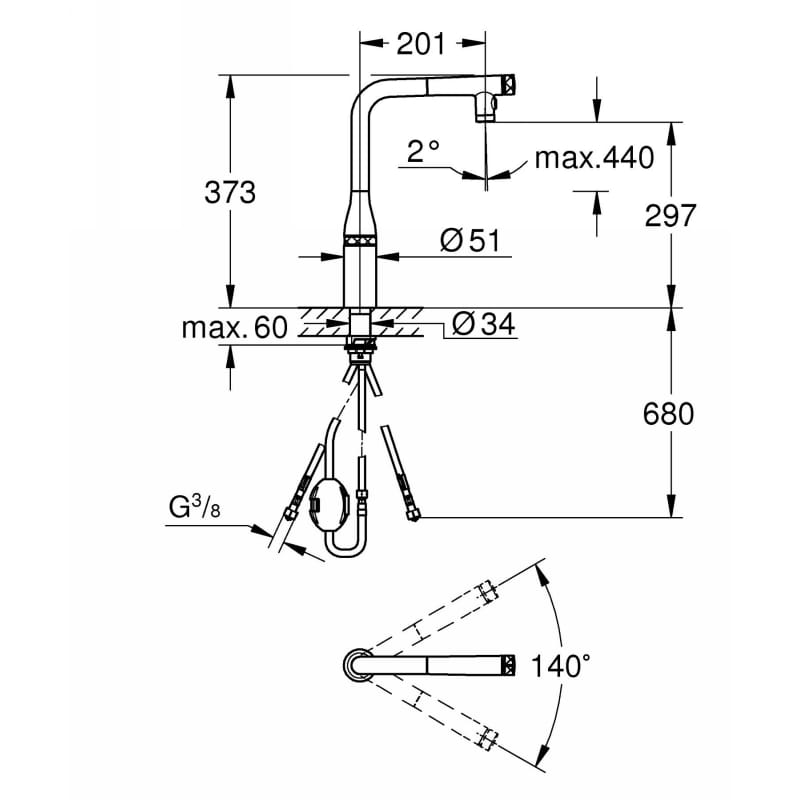 Змішувач Accent Smart Control, хром Grohe (31894000) Змішувач Accent Smart Control, хром Grohe (31894000)