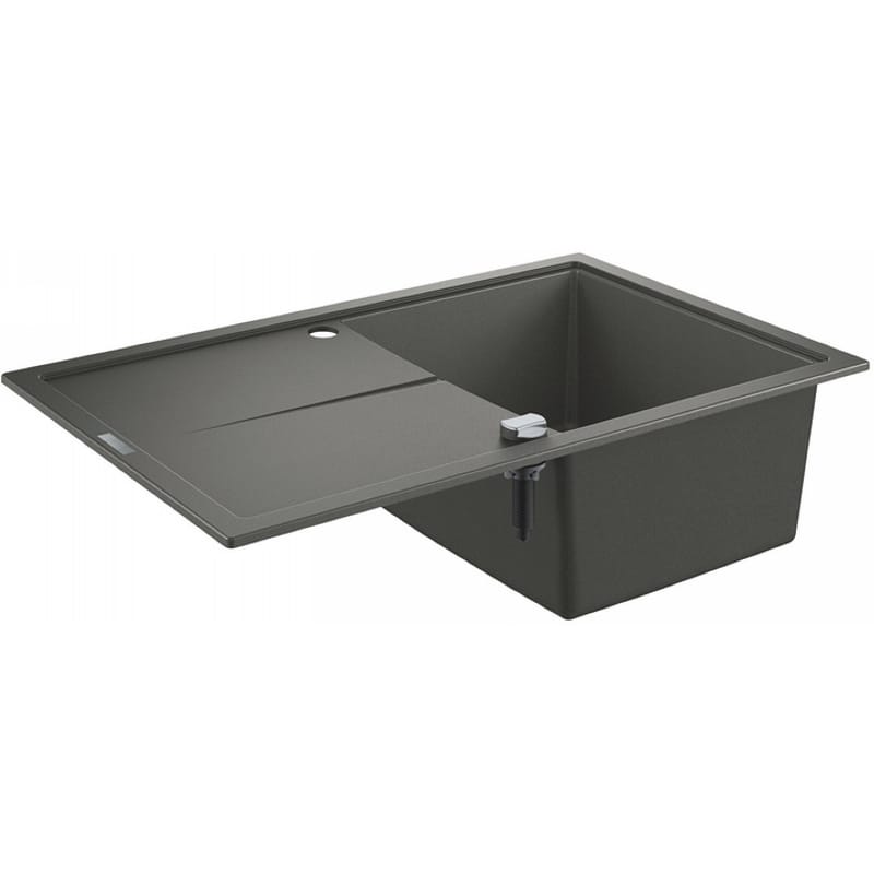 Мойка кухонная K400, гранит, прямоуголь., с крылом, 780x500x205мм, серый гранит Grohe (31639AT0) Мойка кухонная K400, гранит, прямоуголь., с крылом, 780x500x205мм, серый гранит Grohe (31639AT0)