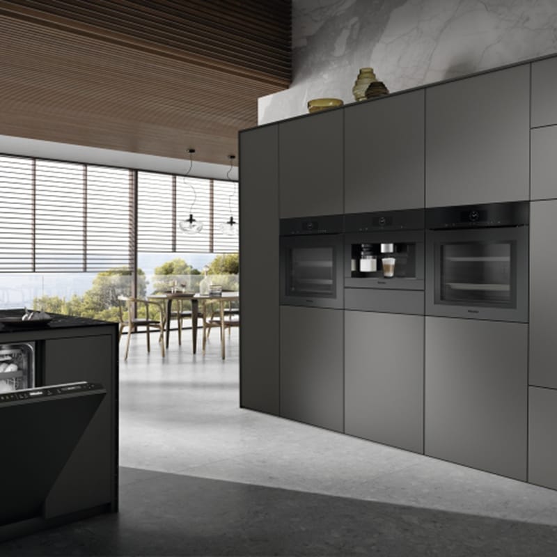 Вбудовувана духова шафа 60 см H 7464 BPX чорний обсидіан матовий Miele